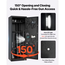 VEVOR 10-12 Gun Safe Long Gun Cabinet for Rifles & Pistols Key & Password Lock