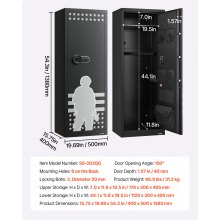VEVOR 10-12 Gun Safe Long Gun Cabinet for Rifles & Pistols Key & Password Lock