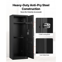 VEVOR 6-8 Gun Safe Long Gun Cabinet for Rifles & Pistols with Key and Password