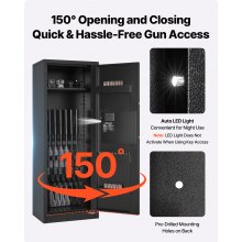 VEVOR 6-8 Gun Safe Long Gun Cabinet for Rifles & Pistols with Key and Password
