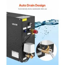 VEVOR 4kW Steam Generator with Controller for Home Sauna Spa Auto Drain Kit