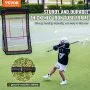 VEVOR Lacrosse Rebounder for Backyard, 1219.2 x 2133.6 mm Volleyball Bounce Back Net, Pitchback Throwback Baseball Softball Return Training Screen, Adjustable Angle Shooting Practice Training Wall with Target