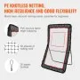 VEVOR Lacrosse Rebounder for Backyard, 1219.2 x 2133.6 mm Volleyball Bounce Back Net, Pitchback Throwback Baseball Softball Return Training Screen, Adjustable Angle Shooting Practice Training Wall with Target