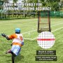 VEVOR Lacrosse Rebounder for Backyard, 1.2x2.1m Volleyball Bounce Back Net, Pitchback Throwback Baseball Softball Return Training Screen, Adjustable Angle Shooting Practice Training Wall with Target