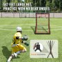 VEVOR Rebounder de crosse pour jardin, filet de rebond de volley-ball de 1,5 x 2,1 m, écran d'entraînement de retour de baseball softball, angle réglable, mur d'entraînement de tir avec cible