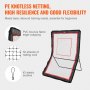 VEVOR Lacrosse Rebounder for Backyard, 5x7 Ft Volleyball Bounce Back Net, Pitchback Throwback Baseball Softball Return Training Screen, Adjustable Angle Shooting Practice Training Wall with Target