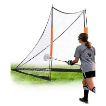 VEVOR Lacrosse Goal, 1.8mx1.8m Lacrosse Net, Portable Lacrosse Goal with Carry Bag, Fiberglass Rod Backyard Lacrosse Training Equipment, Easy Setup Collegiate Goal, Perfect for Youth Adult Training