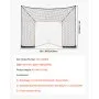 VEVOR Hockey and Lacrosse Goal Backstop, 12x9 ft Lacrosse Net with Extended Coverage, Quick Easy Setup Complete Accessories Training Net, Backyard Lacrosse Equipment, for Youth Adult (NET ONLY)