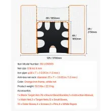 12x9 ft 3-IN-1 Lacrosse Goal Net with Backstop and Target Rebounder Equipment