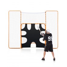 12x9 ft 3-IN-1 Lacrosse Goal Net with Backstop and Target Rebounder Equipment