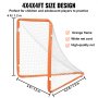 VEVOR Lacrosse-mål, 4' x 4' små lacrosse-nett for barn, sammenleggbart bærbart lacrossemål med bæreveske, jernramme bakgårdstreningsutstyr, raskt og enkelt oppsett, perfekt for ungdomstrening, oransje