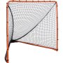 VEVOR Lacrosse Goal, 6' x 6' Lacrosse Net, Folding Portable Backyard Lacrosse Training Equipment, Steel Frame Training Net, Quick & Easy Setup Lacrosse Goal, Perfect for Youth Adult Training, Orange