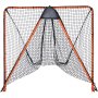 VEVOR Lacrosse Goal, 1.8mx1.8m Lacrosse Net, Folding Portable Backyard Lacrosse Training Equipment, Steel Frame Training Net, Quick & Easy Setup Lacrosse Goal, Perfect for Youth Adult Training, Orange