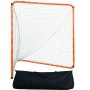 VEVOR Lacrosse Goal, 6' x 6' Lacrosse Net, Steel Frame Backyard Lacrosse Training Equipment, Portable Lacrosse Goal med bärväska, Snabb och enkel installation, Perfekt för ungdomsträning, Orange