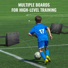 VEVOR Soccer Rebounder Board, 40"X16" bärbar fotbollsvägg med 2 vinklar Rebound, hopfällbar HDPE Kickback Rebound Board, fotbollsträningsutrustning för barn och vuxna, passnings- och skjutträning