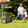 VEVOR Soccer Rebounder Board, 115x45 cm Portable Soccer Wall with 2 Angles Rebound, Foldable HDPE Kickback Rebound Board, Soccer Training Equipment for Kids and Adults, Passing & Shooting Practice