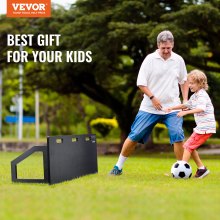 Placă de rebound de fotbal VEVOR, perete de fotbal portabil 45"X18" cu 2 unghiuri de rebound, placă de rebound pliabilă HDPE, echipament de antrenament de fotbal pentru copii și adulți, antrenament de pasă și șuturi
