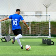 42"X12" Soccer Rebounder Board Portable Soccer Wall with 2 Angles Rebound