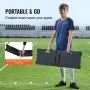 VEVOR Soccer Rebounder Board, 45"X13" Portable Soccer Wall with 2 Angles Rebound, Foldable HDPE Kickback Rebound Board, Soccer Training Equipment for Kids and Adults, Passing & Shooting Practice