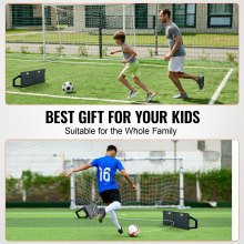 45"X13" Soccer Rebounder Board Portable Soccer Wall with 2 Angles Rebound