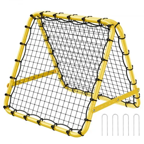 VEVOR Soccer Rebounder Rebound Net, 40"x35"x37" Portable Football Training Gifts, Fully Adjustable Angles Goal Net, Aids & Equipment for Kids Teens & All Ages, Easy Set Up & Perfect Storage
