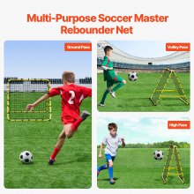 40"x35"x37" Soccer Rebounder Net Kick-Back Portable Football Training Gift