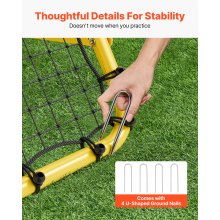 VEVOR 40"x35"x37" Soccer Rebounder Net Kick-Back Portable Football Training Gift