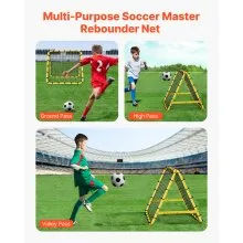 40"x35"x37" Soccer Rebounder Net Kick-Back Portable Football Training Gift