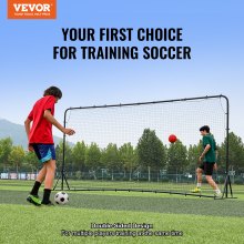 VEVOR Soccer Rebounder Net, 12x6FT jernfotballtreningsutstyr, Sportsfotballtreningsgave med bærbar veske, Volleyball Rebounder-vegg Perfekt for bakgårdstrening, solo-trening, pasninger