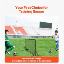 VEVOR 6x4FT Soccer Rebound Trainer Soccer Training Equipment Double-Sided Net