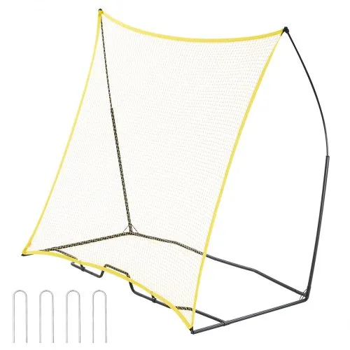 VEVOR Soccer Rebounder, Portable Soccer Trainer, 7x7FT Iron & Polyester Soccer Practice Equipment, Sports Football Rebounder Wall with Portable Bag, Perfect for Team Solo Training, Passing, Volley
