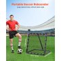 34"x34" Soccer Rebounder Net Kick-Back Portable Football Training Gifts
