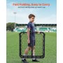 34"x34" Soccer Rebounder Net Kick-Back Portable Football Training Gifts
