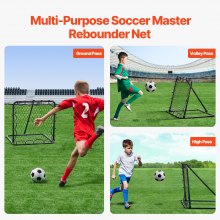 VEVOR 34"x34" Fotball Rebounder Net Kick-Back bærbare fotballtreningsgaver