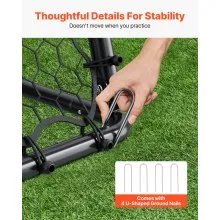 34"x34" Soccer Rebounder Net Kick-Back Portable Football Training Gifts