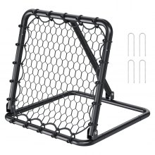 VEVOR Soccer Rebounder Rebound Net, Kick-Back 34"x34", Portable Football Training Gifts, Fully Adjustable Angles Goal Net, Aids & Equipment for Kids Teens & All Ages, Easy Set Up & Perfect Storage