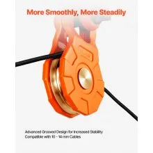 VEVOR 30 T Snatch Block for Winch Recovery, 66,000 lbs Break Strength Pulley System with 0.4" - 0.55" Rope, Heavy Duty Offroad Recovery Accessory for Towing & Recovery on Truck, Tractor, ATV & UTV