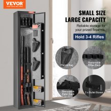 VEVOR Gun Safe Rifle Safe with Digital Keypad & Lock for 3 Rifles and 4 Pistols