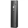 VEVOR gun safe with biometric lock and key entry in a sleek, tall black steel cabinet design.