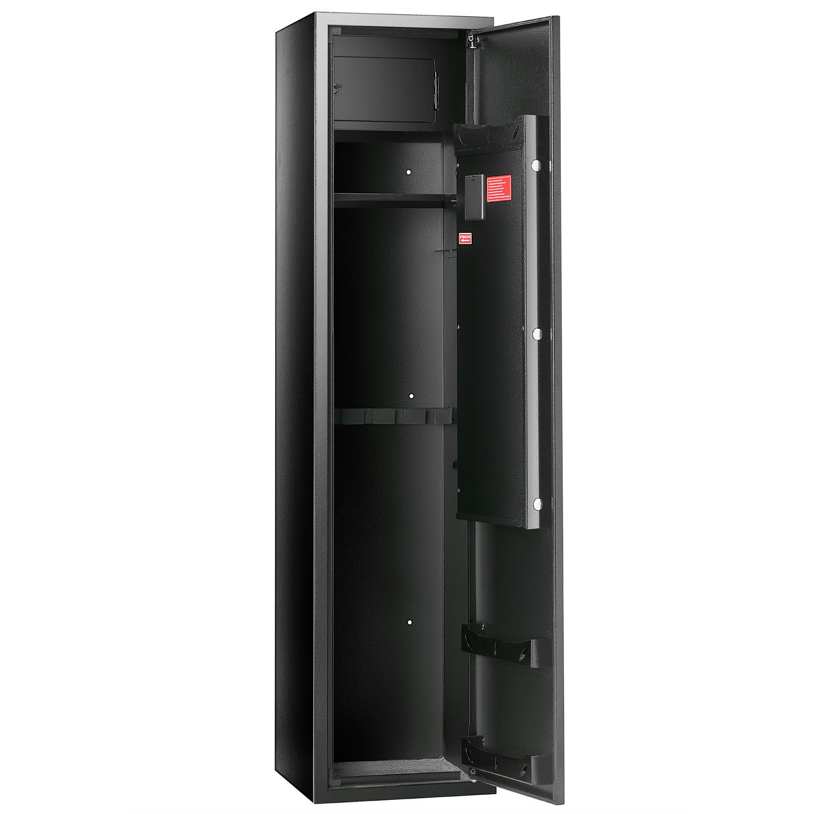 VEVOR 5 Rifles Gun Safe, Rifle Safe with Lock & Digital Keypad, Gun Storage Cabinet with Built-in Storage Locker and Removable Storage Shelf for Home Long Gun and Pistols
