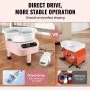 VEVOR Pottery Wheel, 350W Electric Wheel for Pottery with Foot Pedal and LCD Touch Screen,10 inch Pottery Forming Machine,  Direct Drive Ceramic Wheel with 3 Support Legs for DIY Art Craft, Pink