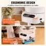 VEVOR Pottery Wheel, 10 inch Pottery Forming Machine, Direct Drive Ceramic Wheel with 3 Support Legs for DIY Art Craft, 350W Electric Wheel for Pottery with Foot Pedal and LCD Touch Screen, White