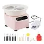 VEVOR Pottery Wheel, 10 inch Pottery Forming Machine, 350W Electric Wheel for Pottery with Foot Pedal and LCD Touch Screen, Direct Drive Ceramic Wheel with Shaping Tools for DIY Art Craft, Pink