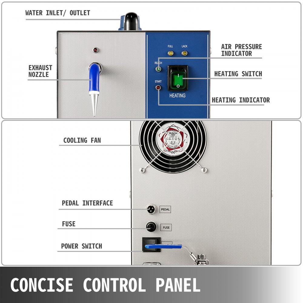 Jewelry Steam Cleaner Steam Jewelry Cleaner Machine 4L 1300W Jet Steam Cleaner