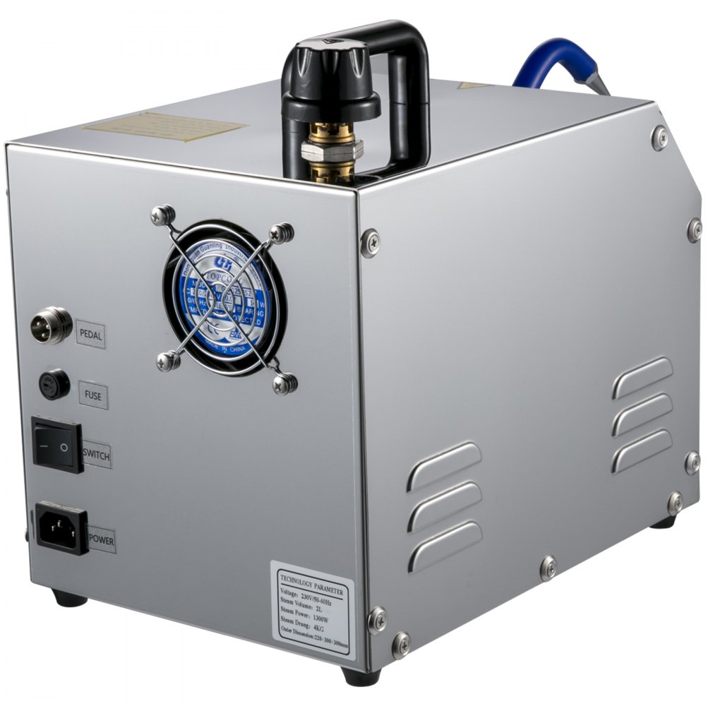 VEVOR Jewelry Steam Cleaner Machine 2L 1300W Jet Steam Cleaner Stainless Steel