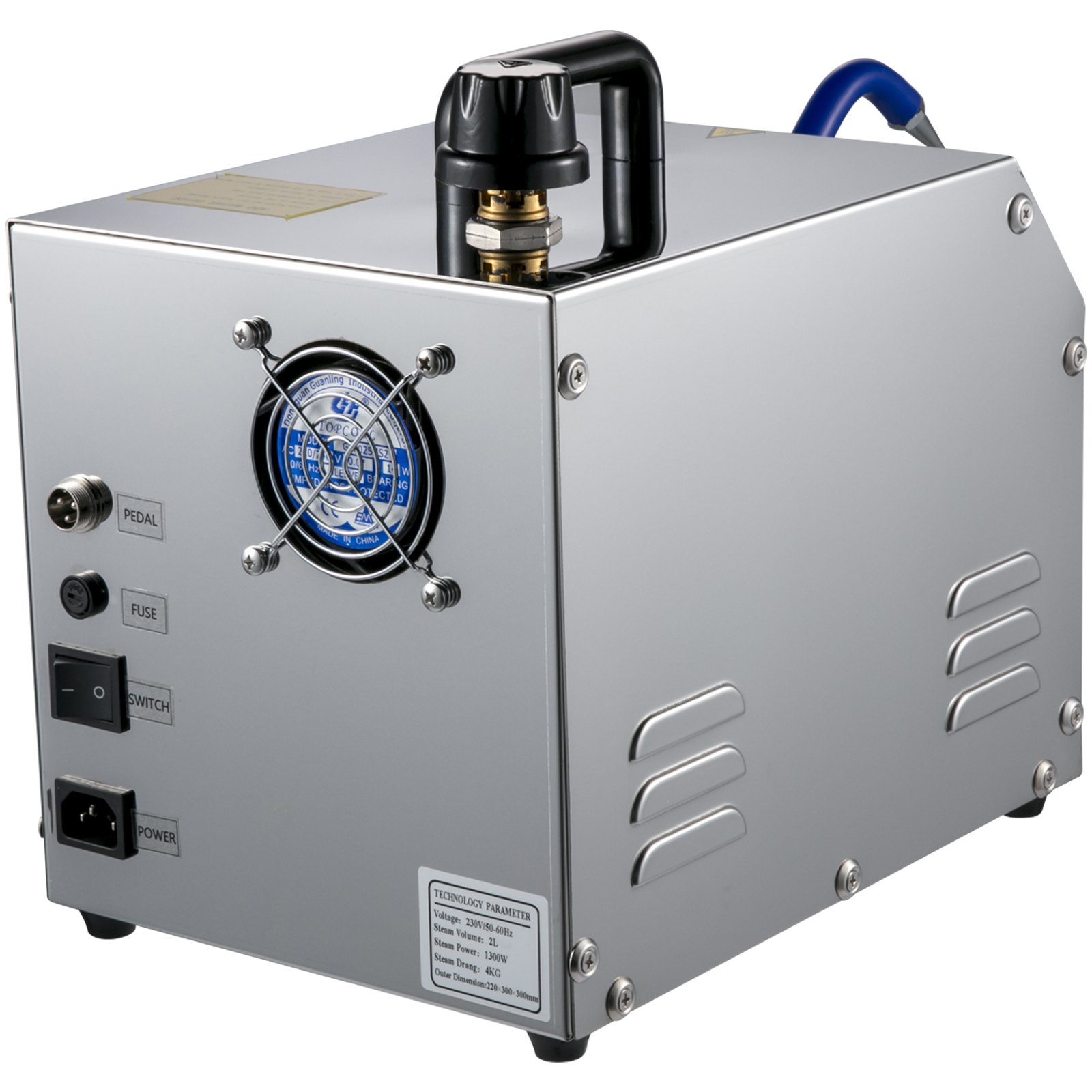 VEVOR Jewelry Steam Cleaner Machine 2L 1300W Jet Steam Cleaner Stainless Steel