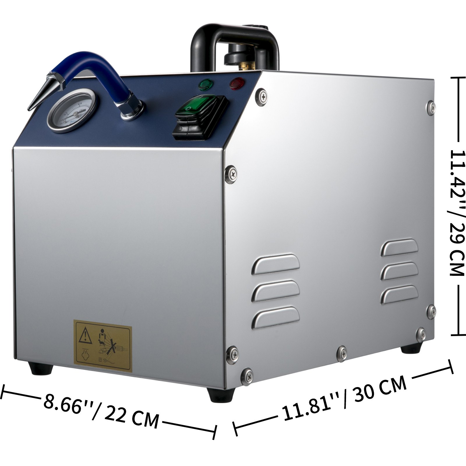 VEVOR Jewelry Steam Cleaner Machine 2L 1300W Jet Steam Cleaner Stainless Steel