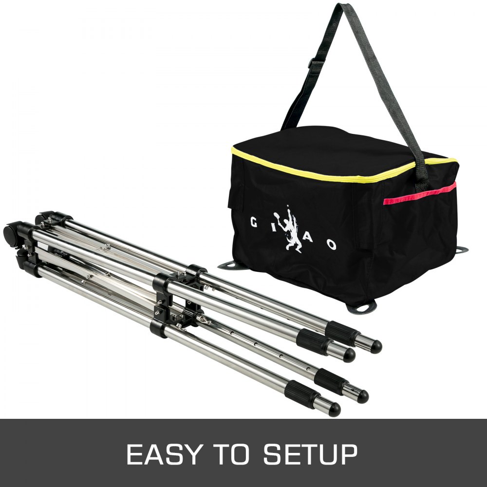 VEVOR Tennis Ball Cart Trolleys Basket 160 Balls Capacity w/ Wheels Portable