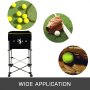 Teaching Ball Cart 160 Capacity Tennis Ball Basket Hopper With Blue Bag for Baseball Softball and Tennis