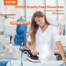 VEVOR Gravity Feed Steam Iron 1000W Gravity Feed Iron with 3.5 L Tank Electric